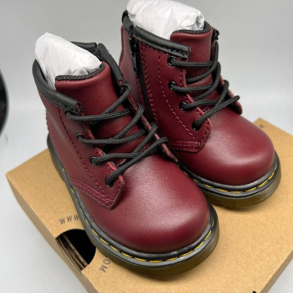 kids red dr martens